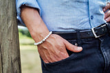 Bracelet perles howlite blanches 6mm