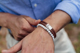 Bracelet perles howlite blanches 6mm