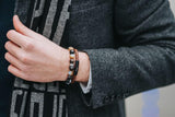 bracelet homme perles fines et argent massif