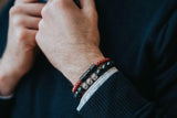 bracelet homme onyx et perles de bali