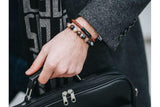 bracelet homme cuir et perles fines