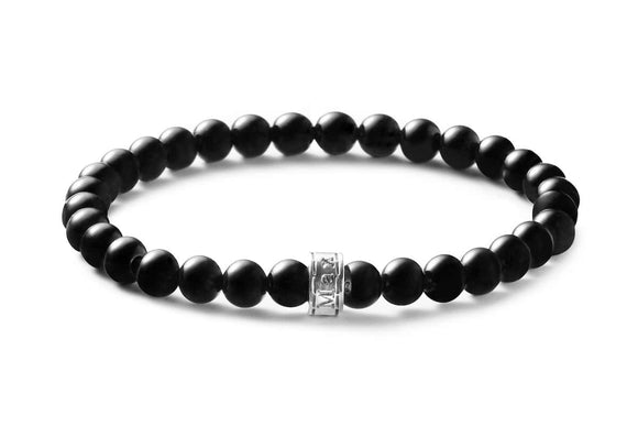 Bracelet perles onyx noir 6mm